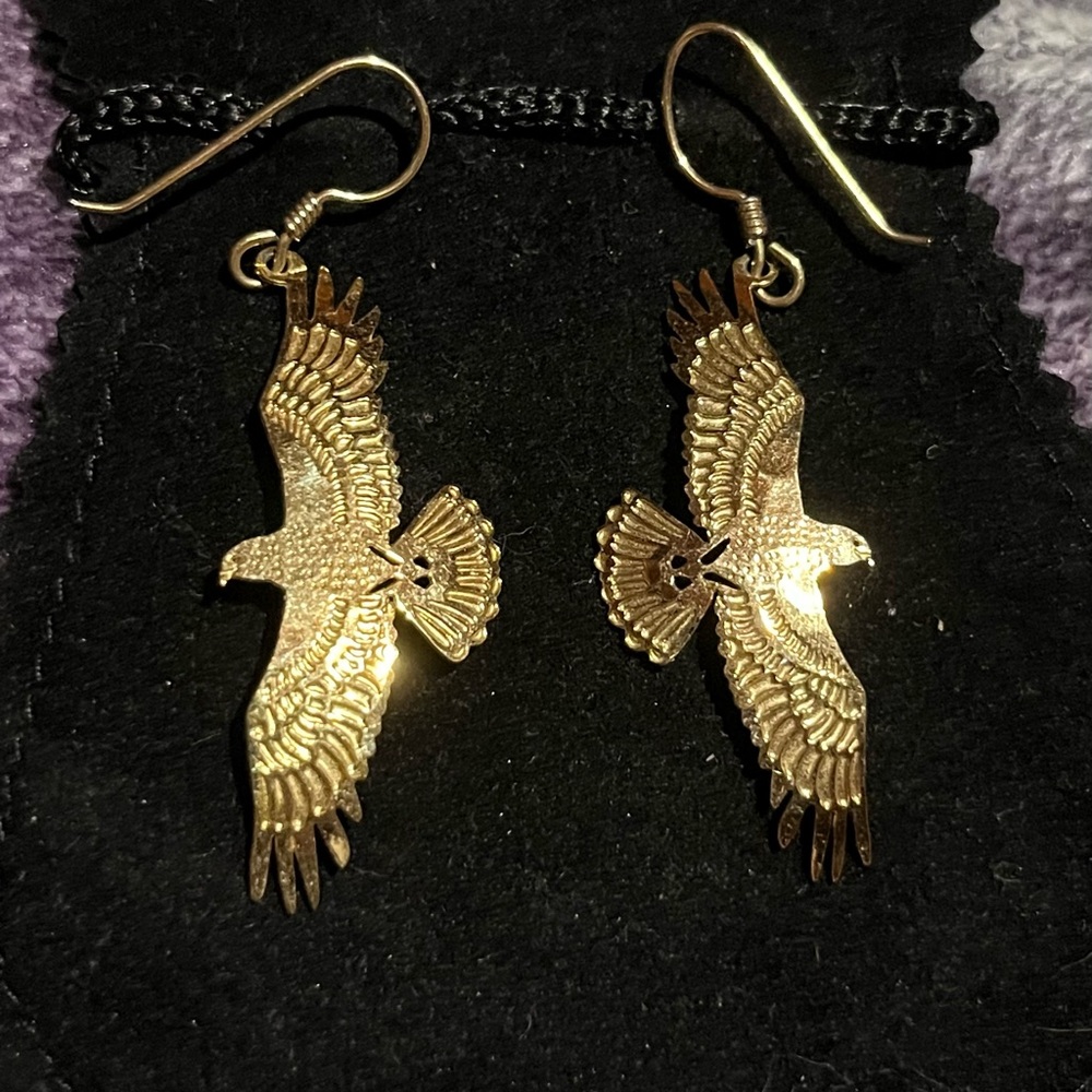 Golden Eagle Earrings